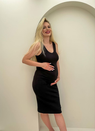 Sukienka prążkowana Black