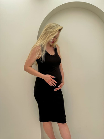 Sukienka prążkowana Black